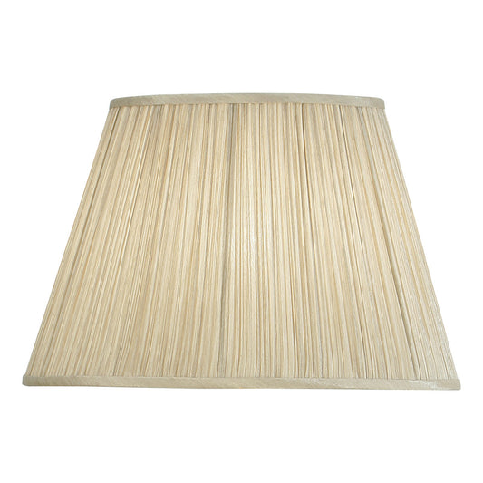 Beige fabric and gloss white 16.5 Inch