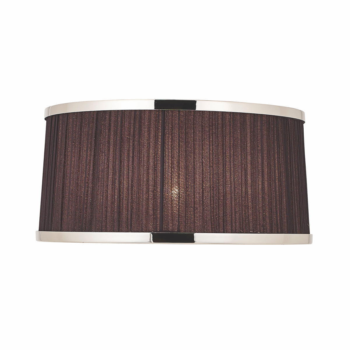 Black organza and polished nickel plate 13 Inch