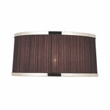 Black organza and polished nickel plate 13 Inch