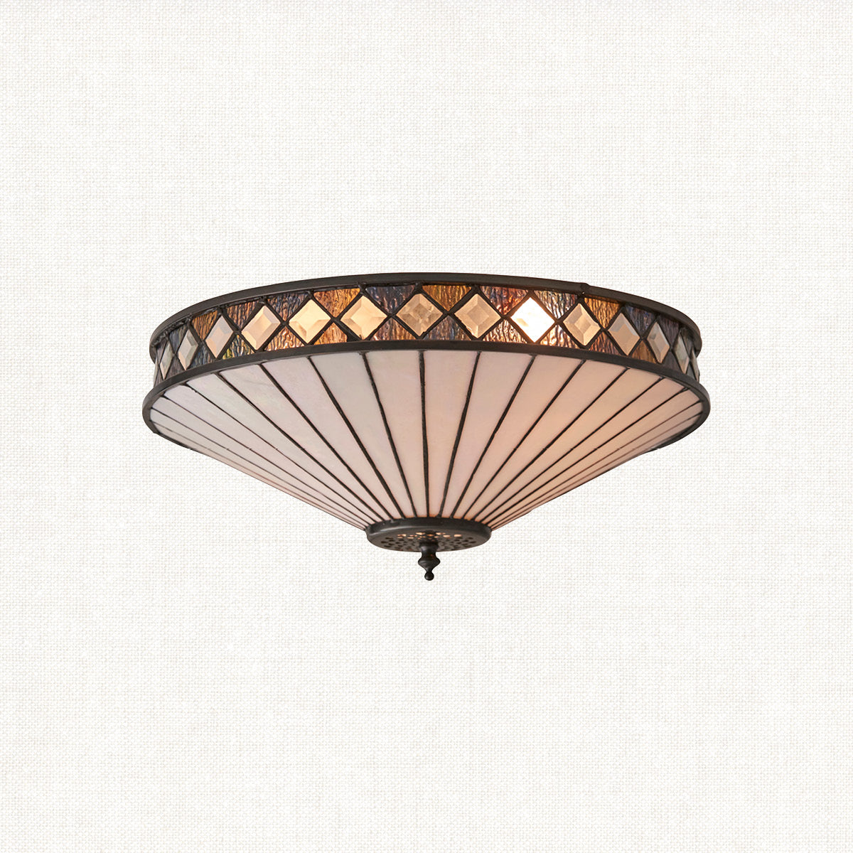 Tiffany glass and satin black