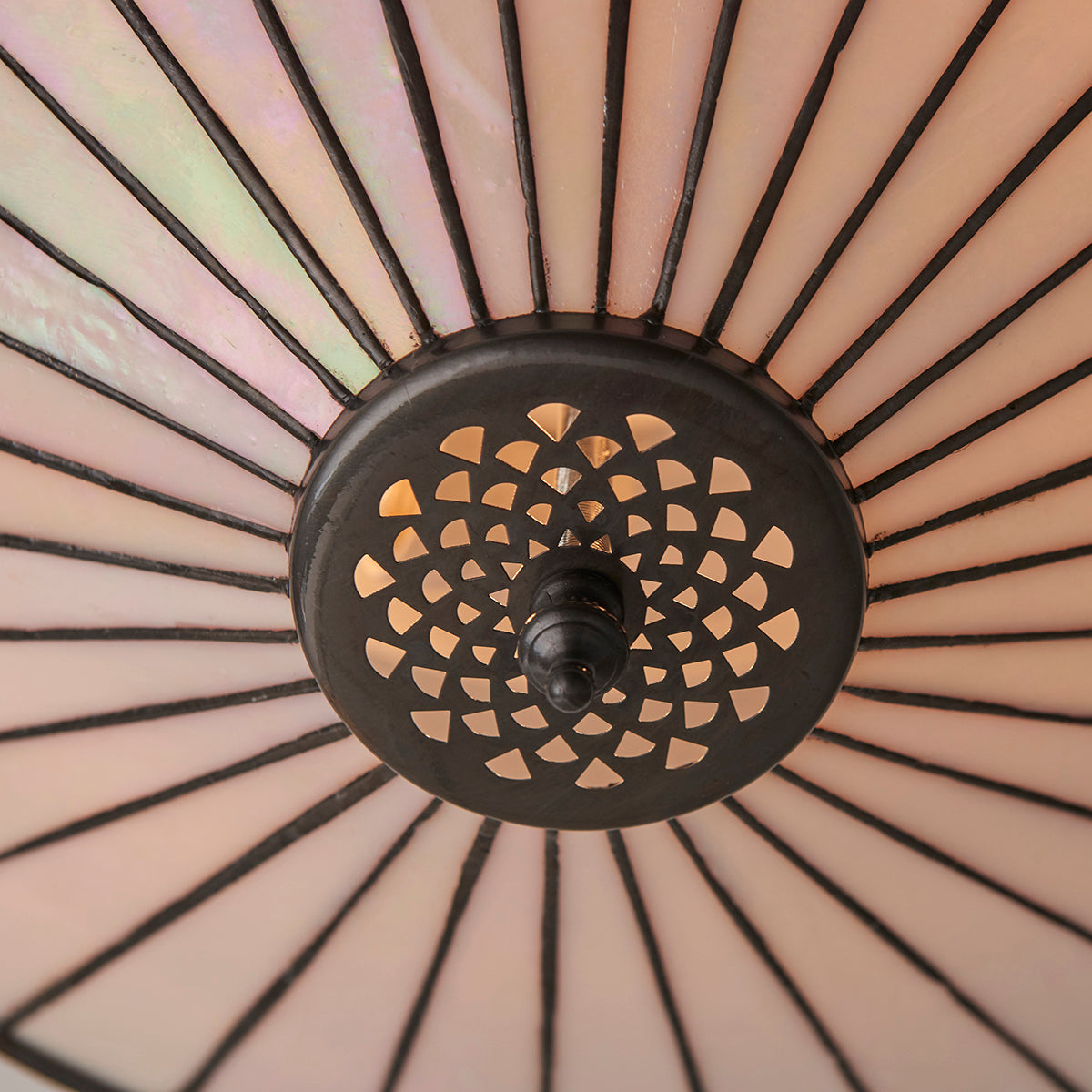 Tiffany glass and satin black