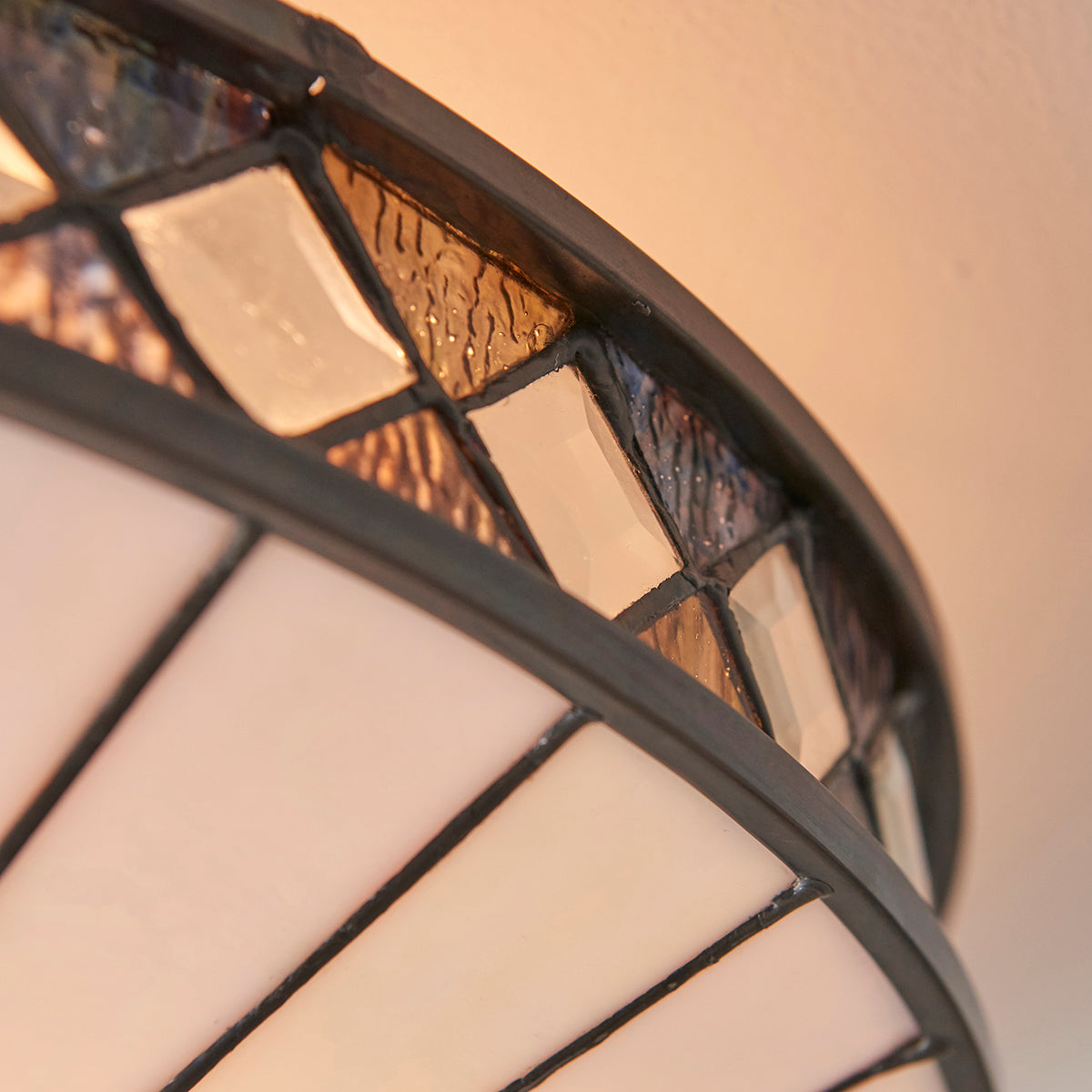 Tiffany glass and satin black