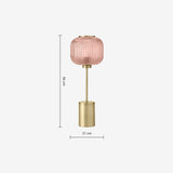 Antique Brass Plate & Pink Glass