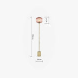 Antique Brass Plate & Pink Glass