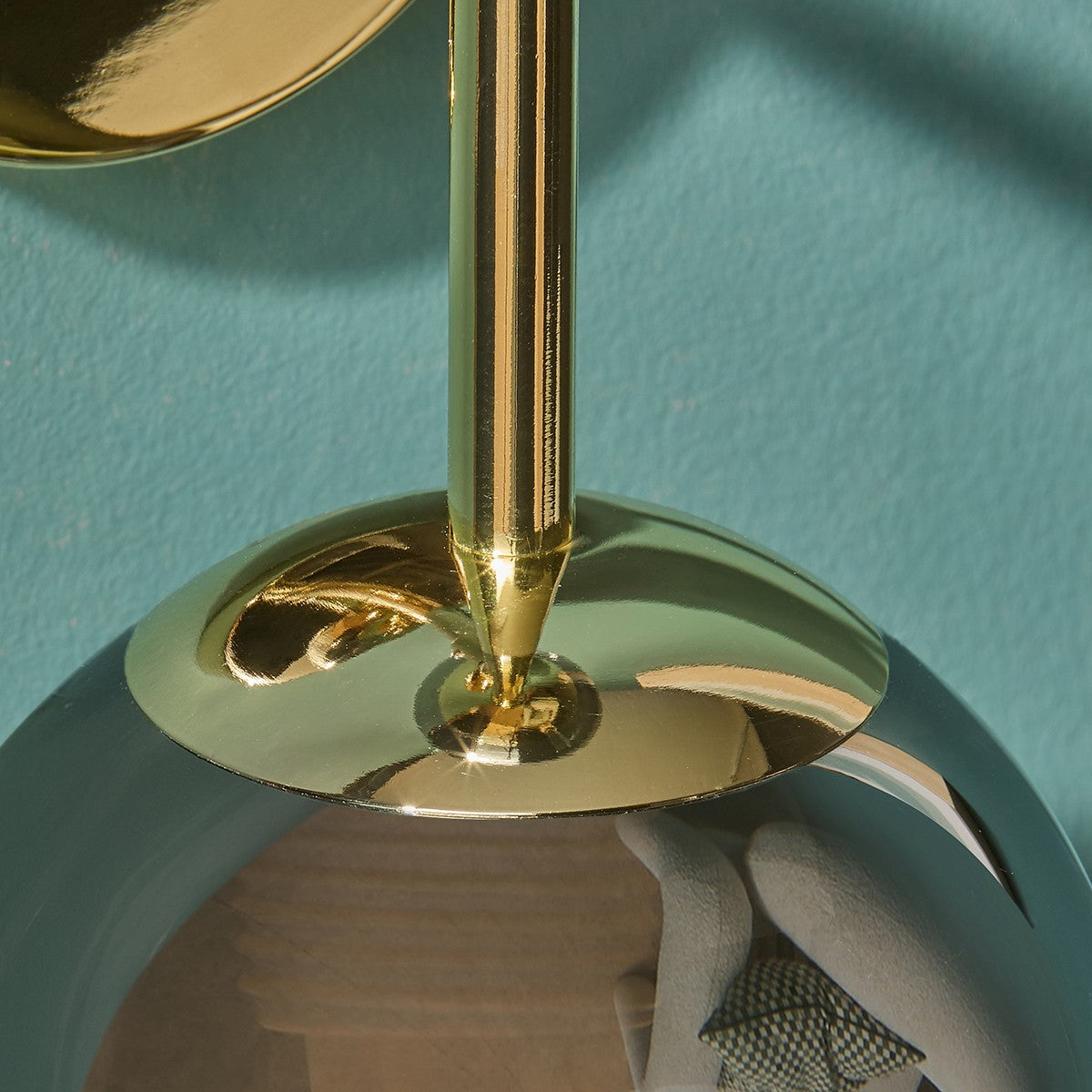 MADE Globe Gold Wall Light with Smoked Grey Glass Globe Shades