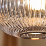 Antique Brass Plate & Grey Glass
