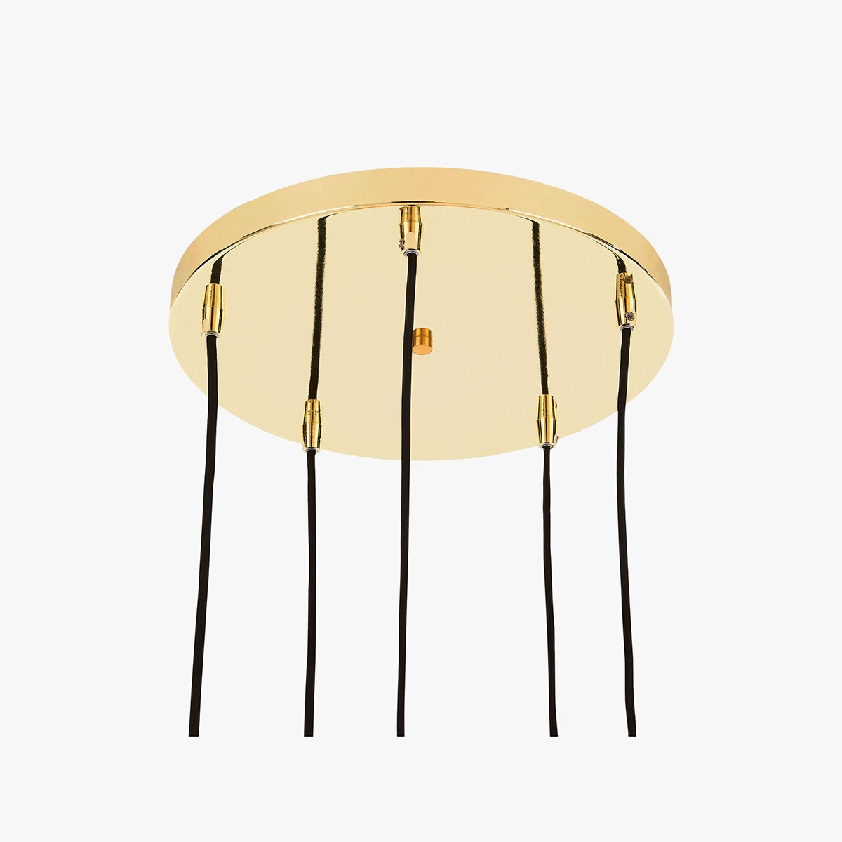 Polished Brass & Pink Toned Glass