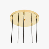 Polished Brass & Pink Toned Glass