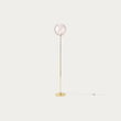 Polished Brass & Pink Glass