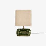 Green Reactive Glaze & Natural Faux Linen