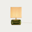 Green Reactive Glaze & Natural Faux Linen