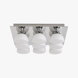 MADE Monroe Retro Ceiling Light in Chrome Plate with Gloss Opal Glass