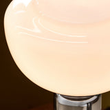 MADE Monroe Art Deco Table Lamp in Chrome Plate with Gloss Opal Glass