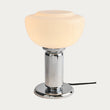 MADE Monroe Art Deco Table Lamp in Chrome Plate with Gloss Opal Glass