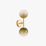 MADE Globe Vintage Wall Light in Brushed Brass with Green Ombre Glass Shades