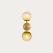 MADE Globe Vintage Wall Light in Brushed Brass with Green Ombre Glass Shades