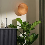 MADE Adrianne Pink Glass Wall Lamp in Polished Brass