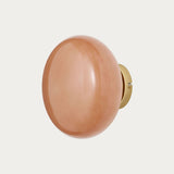 MADE Adrianne Pink Glass Wall Lamp in Polished Brass