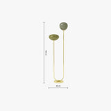 MADE Adrianne Modern Floor Lamp with Green Toned Glass and Polished Brass