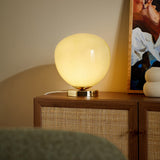 MADE Adrianne Green Glass Table Lamp in Polished Brass