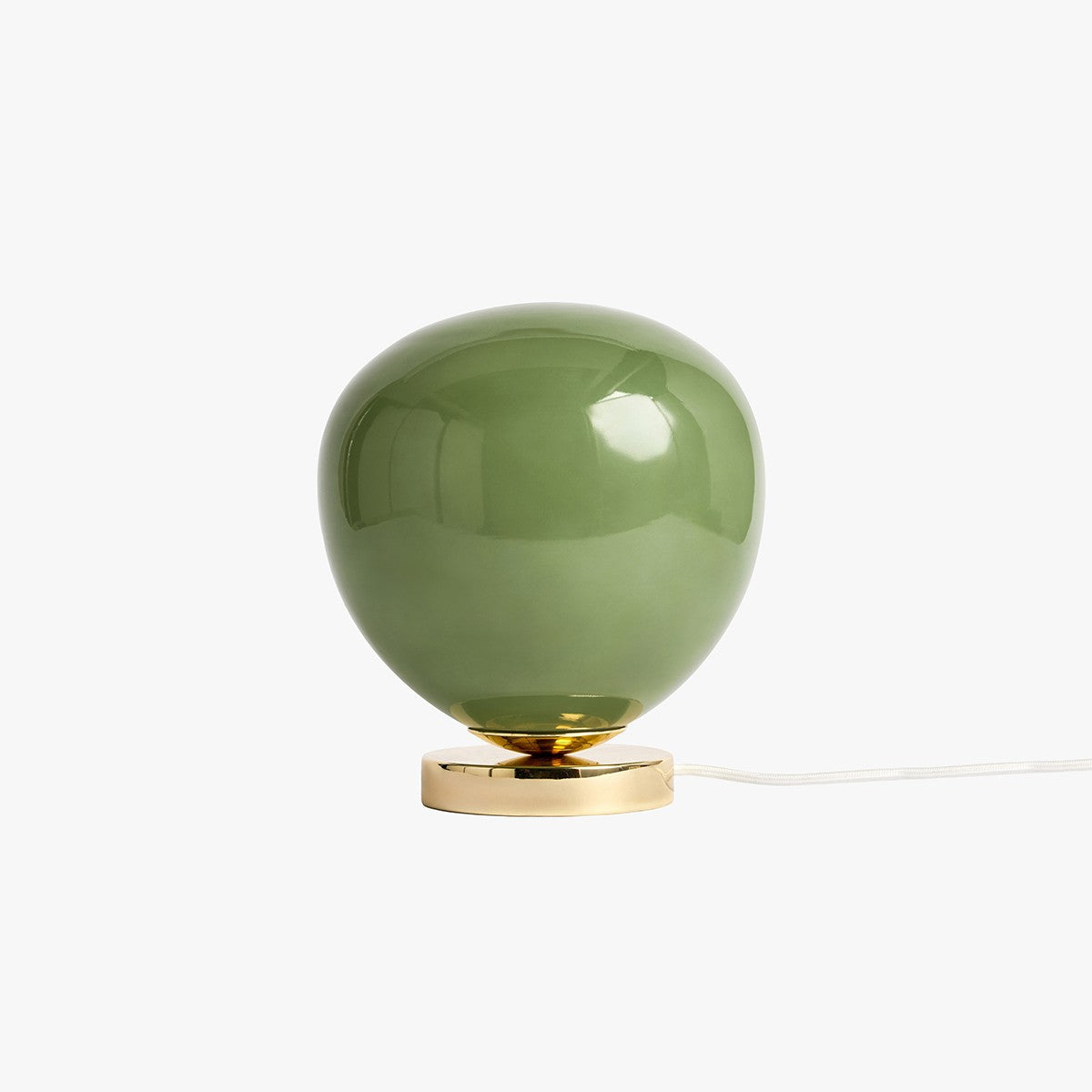MADE Adrianne Green Glass Table Lamp in Polished Brass