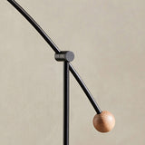 MADE Avery Black Floor Lamp with Dark Wood