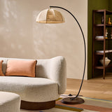 MADE Benny Arch Floor Lamp with Big Linen Lampshade