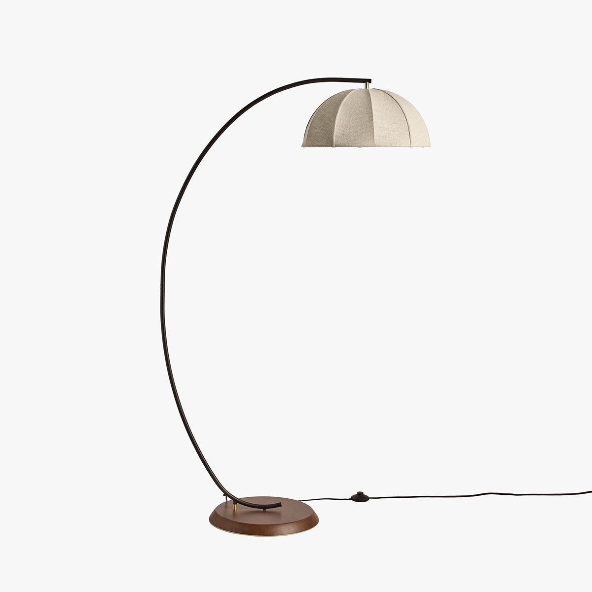 MADE Benny Arch Floor Lamp with Big Linen Lampshade