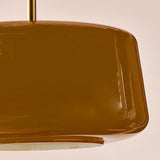 Brushed Brass & Amber Glass
