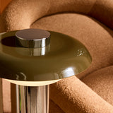 MADE Eero Small Chrome Table Lamp with Opal Glass