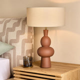Brown Ceramic & Cream Cotton Mix