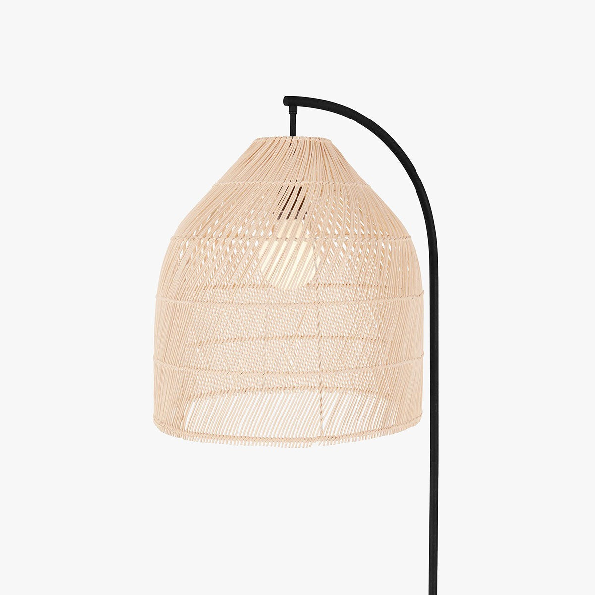 MADE Java Rattan Floor Lamp in Matt Black