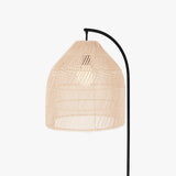 MADE Java Rattan Floor Lamp in Matt Black