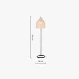 MADE Java Rattan Floor Lamp in Matt Black