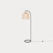 MADE Java Rattan Floor Lamp in Matt Black