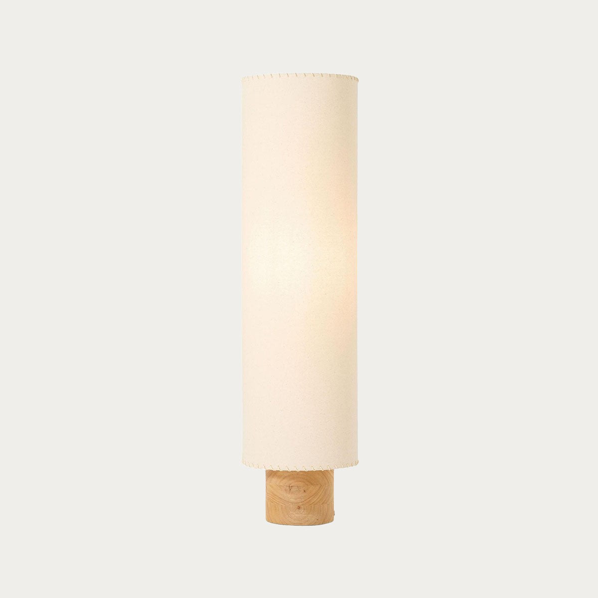 MADE Neutra Tall Floor Lamp with Big Light Shade and Natural Wood Base