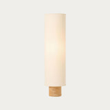 MADE Neutra Tall Floor Lamp with Big Light Shade and Natural Wood Base