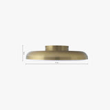 MADE Nura Bathroom Flush Ceiling Light in Antique Brass with Opal Diffuser