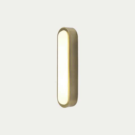 MADE Nura Antique Brass Bathroom Wall Light with Opal Glass