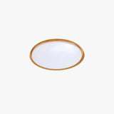 MADE Nura Flush Bathroom Ceiling Light in Wood Effect with Opal Diffuser