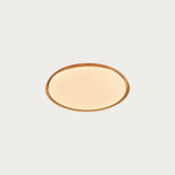 MADE Nura Flush Bathroom Ceiling Light in Wood Effect with Opal Diffuser