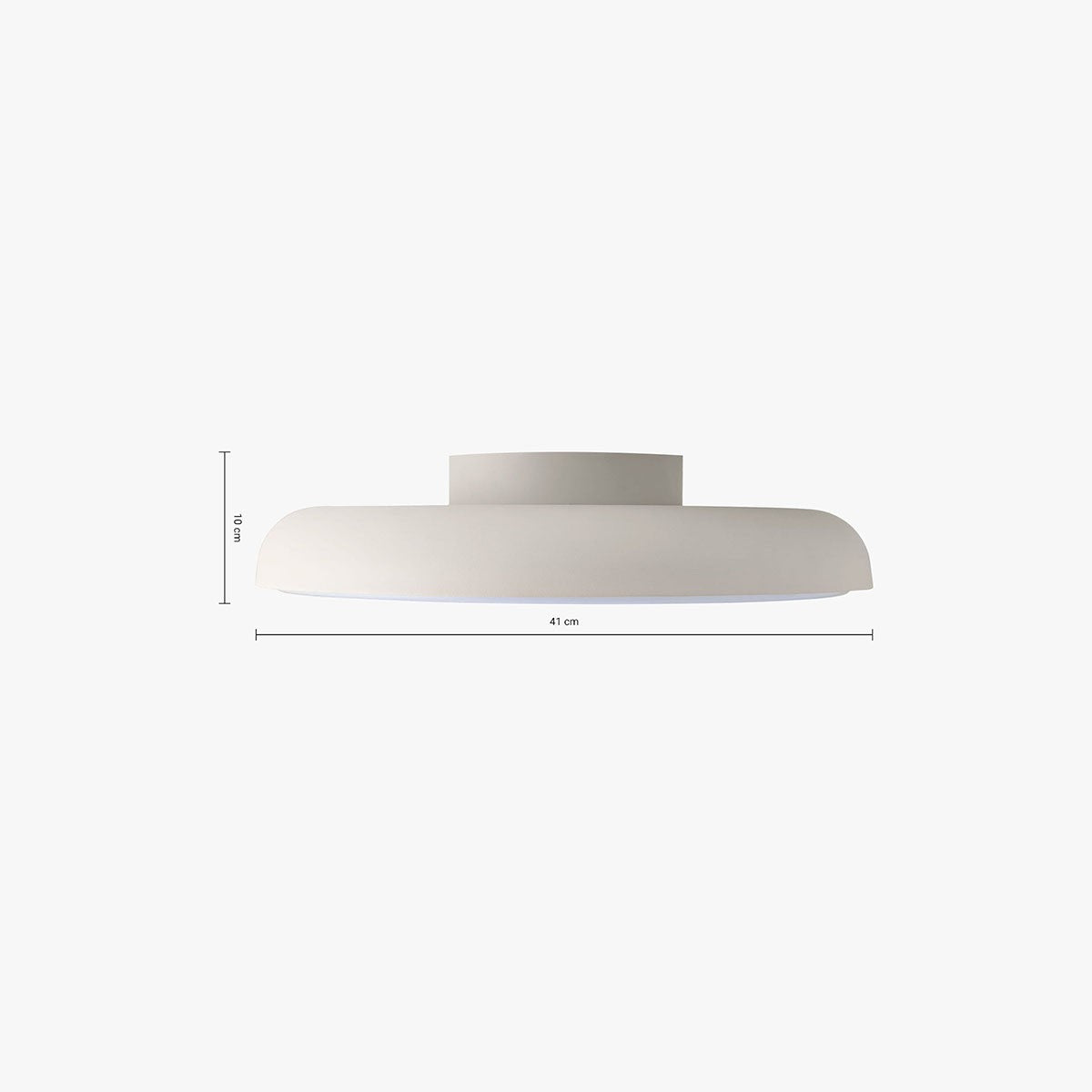 MADE Nura Flush Bathroom Ceiling Light in Matt Ivory with Opal Diffuser
