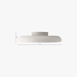 MADE Nura Flush Bathroom Ceiling Light in Matt Ivory with Opal Diffuser