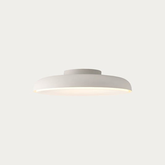 MADE Nura Flush Bathroom Ceiling Light in Matt Ivory with Opal Diffuser