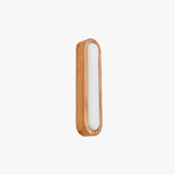 MADE Nura Bathroom Wall Light in Wood Effect with Opal Diffuser