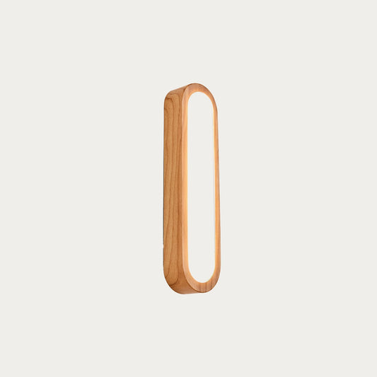 MADE Nura Bathroom Wall Light in Wood Effect with Opal Diffuser