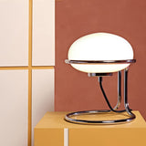 MADE Piper Chrome Table Lamp with Gloss Opal Glass