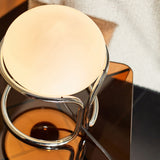 MADE Piper Chrome Table Lamp with Gloss Opal Glass