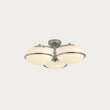 MADE Piper Chrome Flush Ceiling Light with Gloss Opal Glass