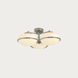 MADE Piper Chrome Flush Ceiling Light with Gloss Opal Glass